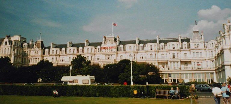 Historic photo of The Grand Hotel Eastbourne - 150 years of the grand eastbourne article. Silver Magazine www.silvermagazine.co.uk