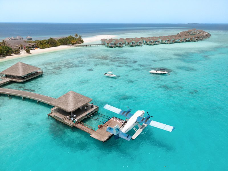 Arrive at Cora Cora Maldives by sea plane - review on Silver Magazine www.silvermagazine.co.uk
