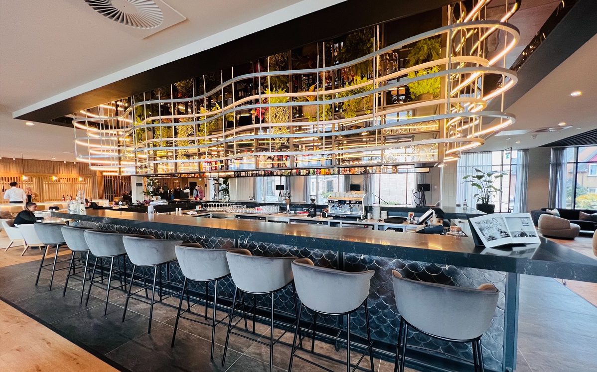 Image shows the bar area at the AC Marriott Inverness hotel - it's a promo shot, no people