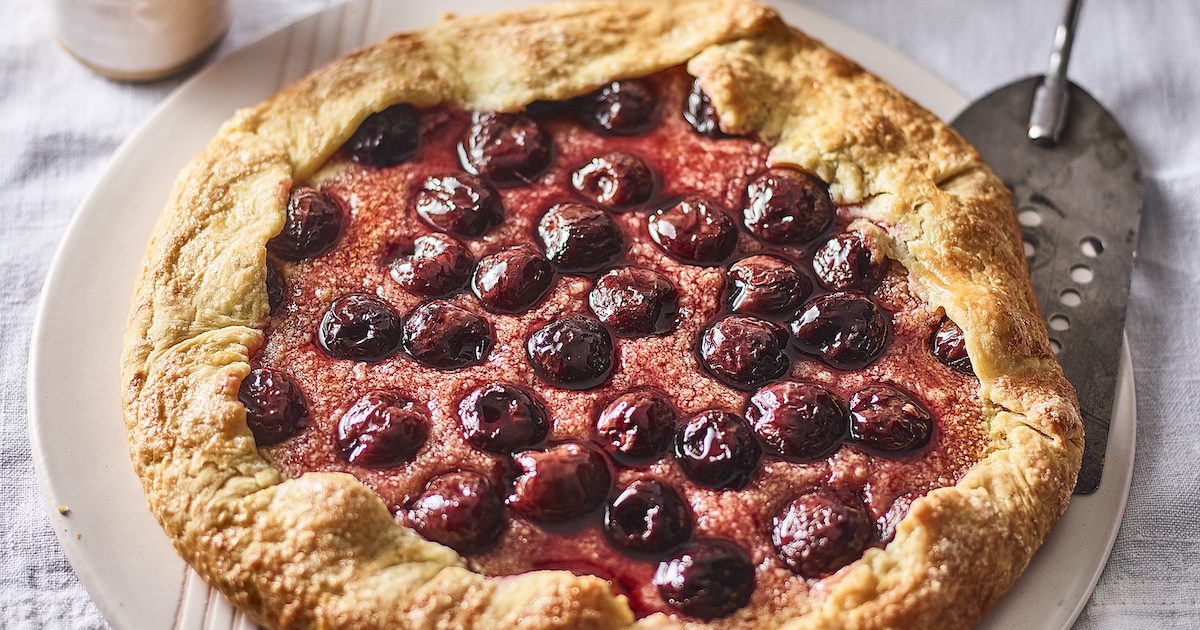 Cherry Bakewell galette recipe - perfect for a Valentine treat - on Silver www.silvermagazine.co.uk