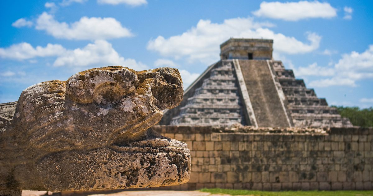 ruins from chichen itza in mexico