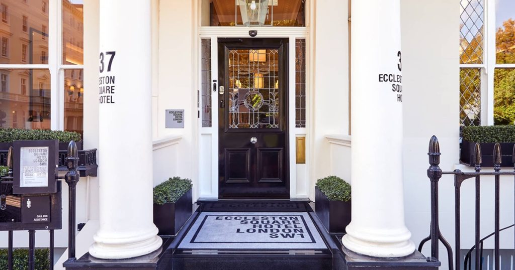 Eccleston Square Hotel - photo of front of hotel - review Silver Magazine www.silvermagazine.co.uk