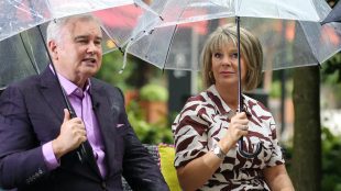 Eamonn Holmes and Ruth Langsford filming outside ITV StudiosFeaturing: Eamonn Homes, Ruth LangsfordWhere: London, United Kingdom