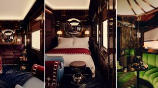 Montage of images showing the interior of the new Orient Express. New Orient Express - Silver Magazine www.silvermagazine.co.uk