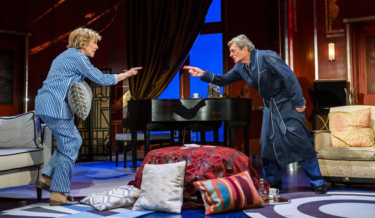 Patricia Hodge as Amanda and Nigel Havers as Elyot 2 in Private Lives review for Silver Magazine www.silvermagazine.co.uk